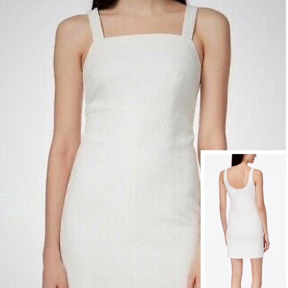 solid white shift dress